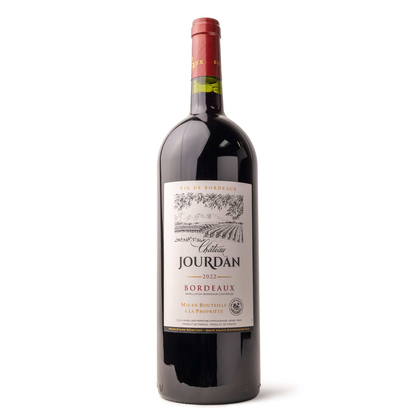 Vignobles Landié Rødvin Vignobles Landié Château Jourdan Bordeaux 2022 Magnum