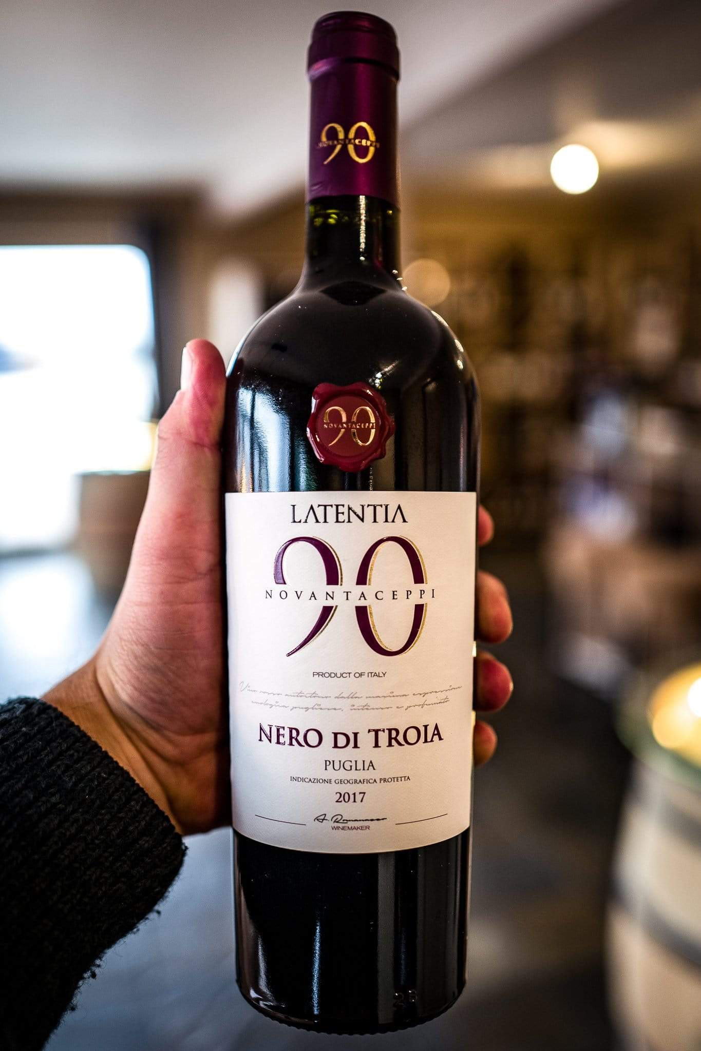 Lantentia 90 Novanteceppi Rødvin Latentia 90 Novantaceppi Ceppi Nero di Troia Puglia IGP 2017