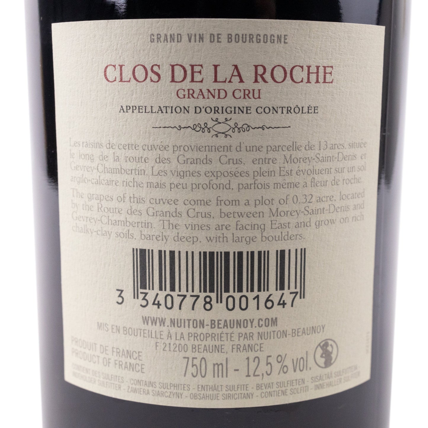 Nuiton-Beaunoy Rødvin Nuiton-Beaunoy - Clos de la Roche Grand Cru 2014