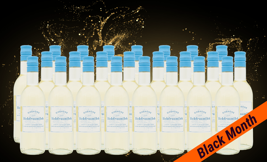 Den Sidste Flaske Hvidvins Smagekasse 24 mini stk á One4One Liebfraumilch 187 ml.