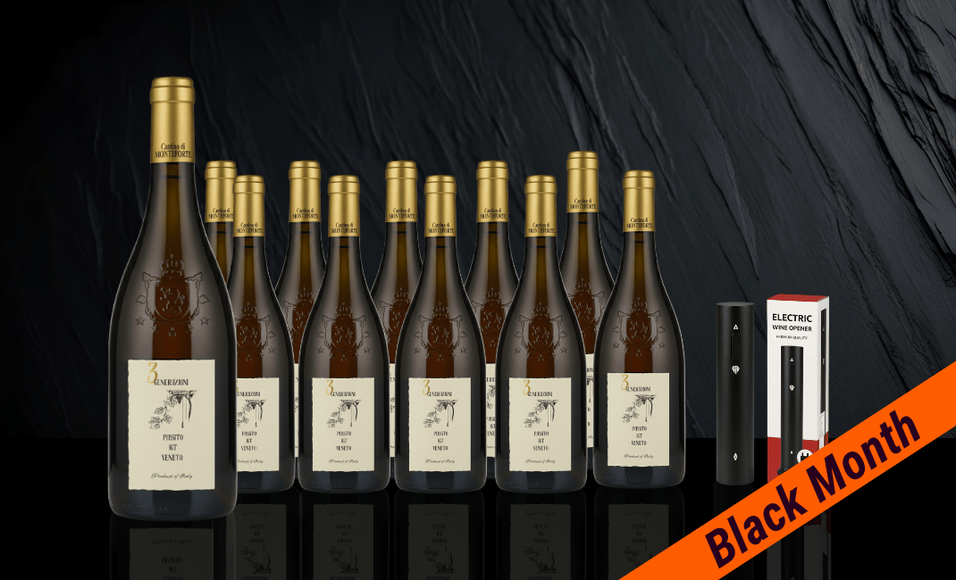 Den Sidste Flaske Mixed Smagekasse 3 Generazioni "Den Hvide Amarone" + Automatisk oplukker