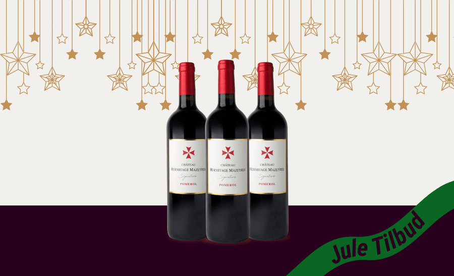 Den Sidste Flaske Rødvins Smagekasse 3 x Pomerol Chateau Hermitage Mazeyres Signature 2023