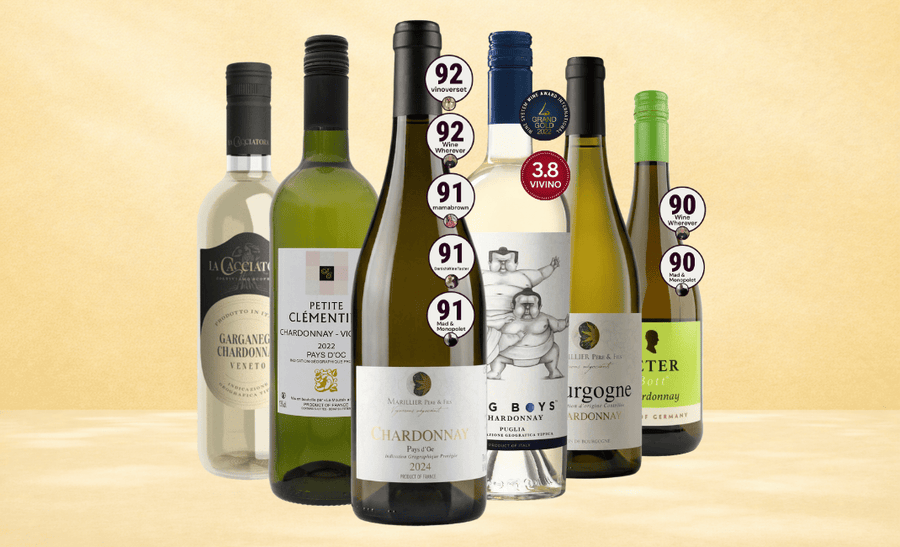 Den Sidste Flaske Hvidvins Smagekasse 6 stilarter af Chardonnay