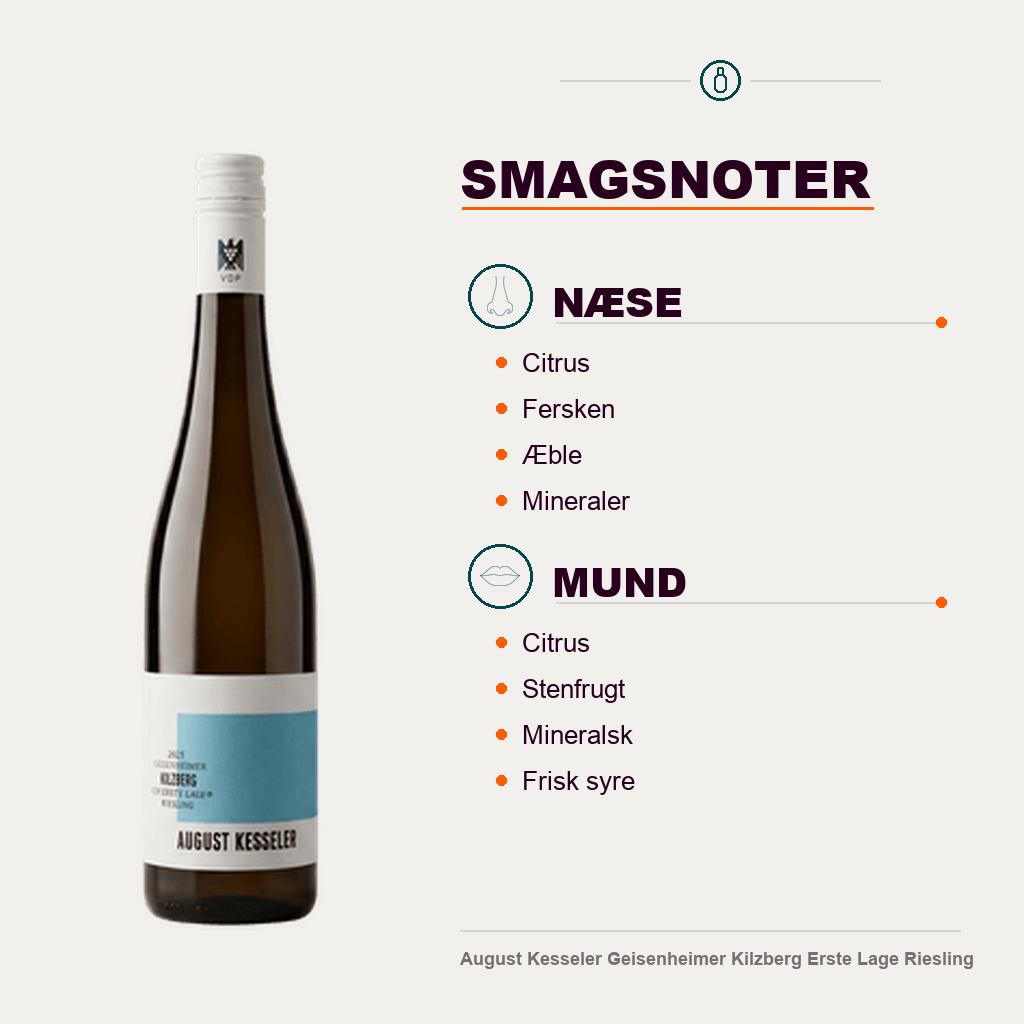 August Kesseler Geisenheimer Kilzberg Erste Lage Riesling 2024 – hvidvin, August Kesseler