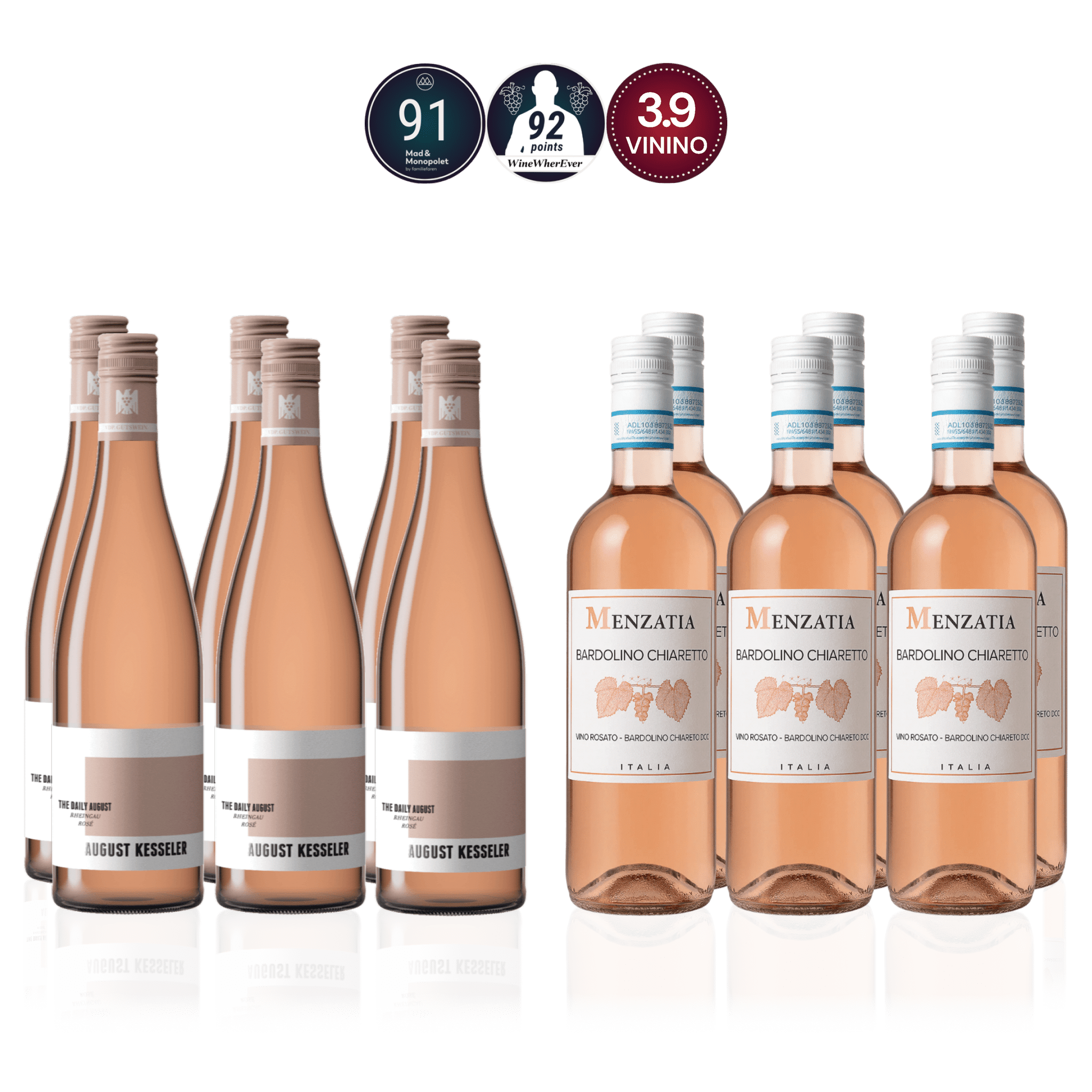 Den Sidste Flaske Rosé Smagekasse Bestseller Rosé Battle: August Kesseler vs. Peter Bott