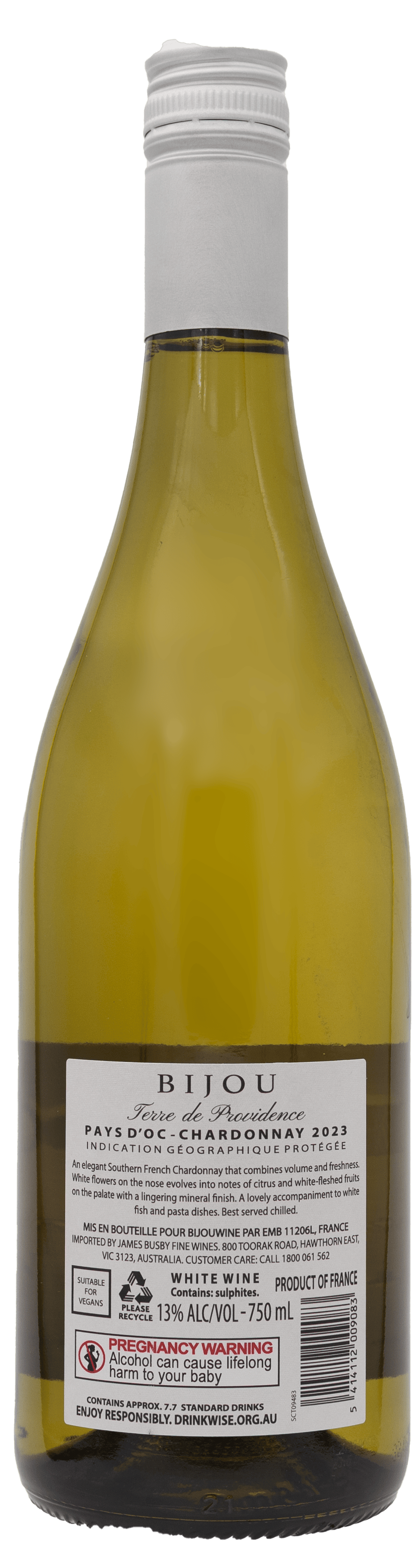 Den Sidste Flaske Hvidvin Bijou Terre De Providence Chardonnay 2023