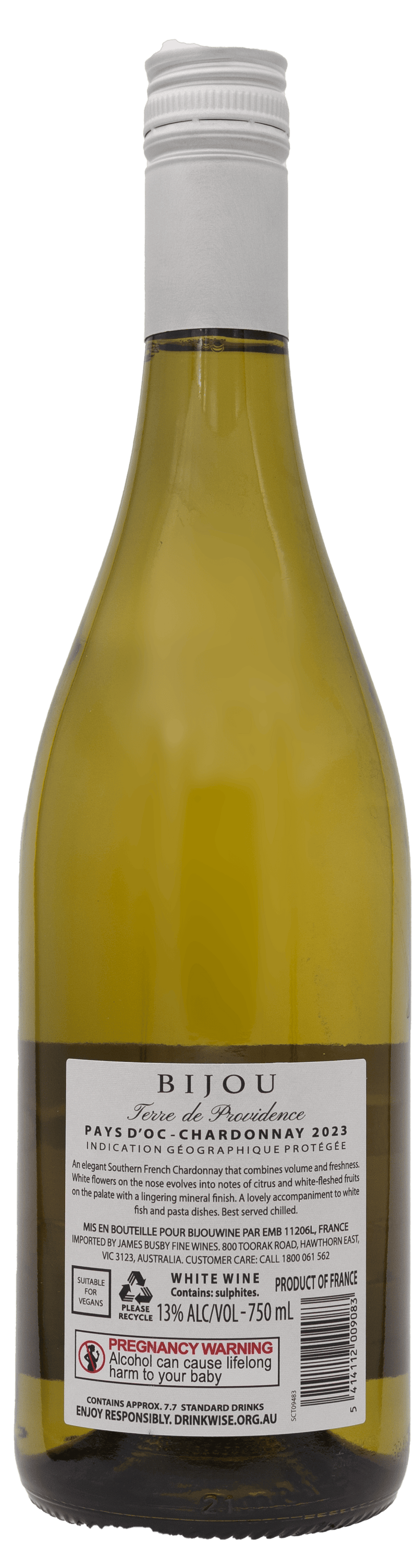 Den Sidste Flaske Hvidvin Bijou Terre De Providence Chardonnay 2023