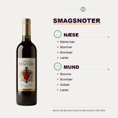 Château de Beaulieu Rødvin Blason De Beaulieu Cotes Du Marmandais AOC 2009