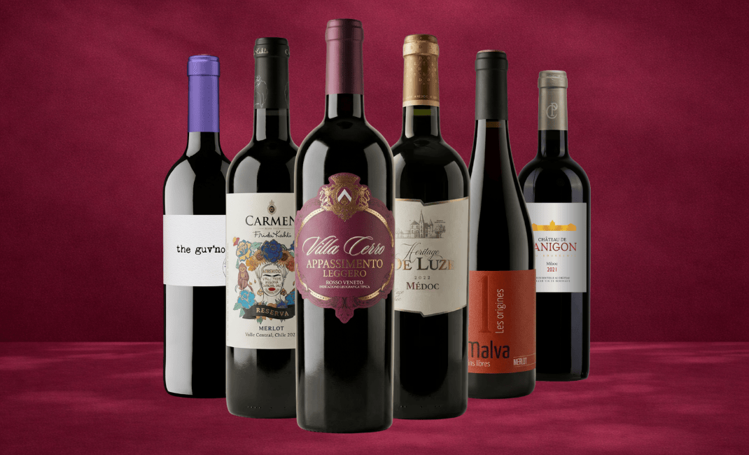 Den Sidste Flaske Rødvins Smagekasse Blød, Blødere, Merlot