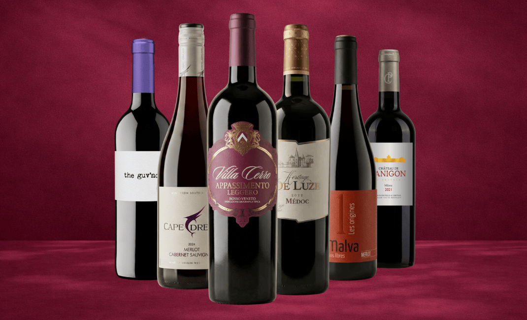 Den Sidste Flaske Rødvins Smagekasse Blød, Blødere, Merlot
