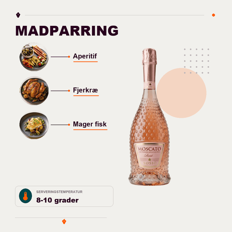 Bosio Mousserende Bosio - Moscato Spumante Rose