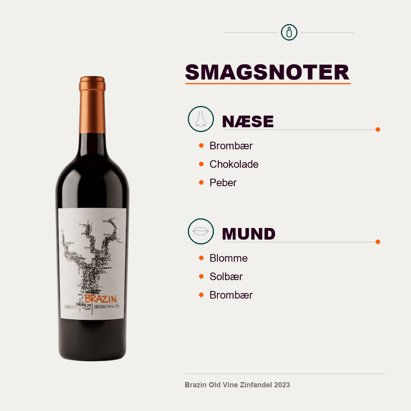 Brazin Rødvin Brazin Old Vine Zinfandel 2023