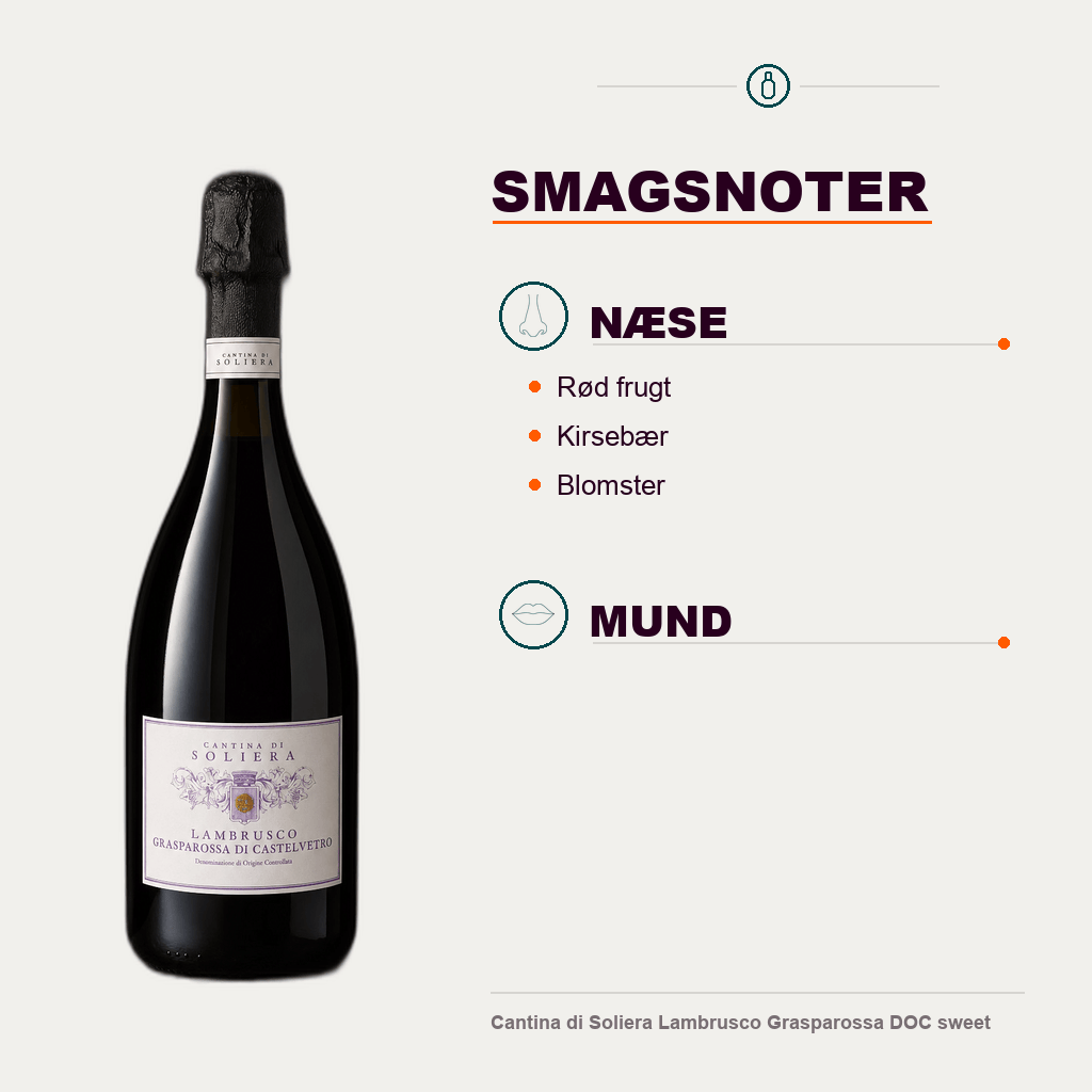 Cantina di Soliera Mousserende vin Cantina di Soliera Lambrusco Grasparossa DOC sweet