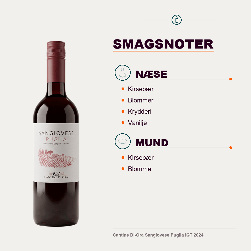 Cantine Di-Ora Rødvin Cantine Di-Ora Sangiovese Puglia IGT 2024