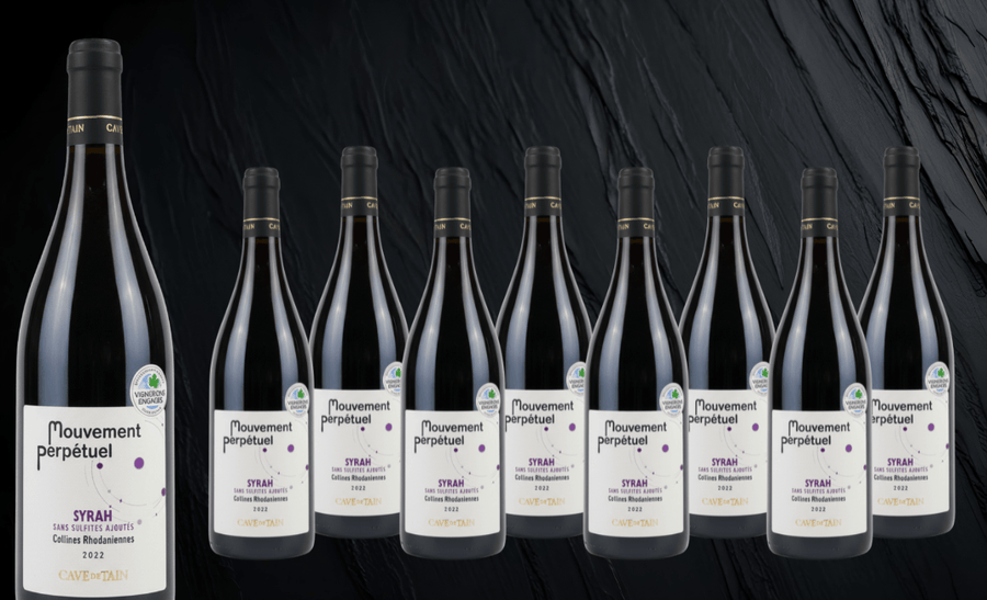 Den Sidste Flaske Rødvins Smagekasse Cave de Tain Perpétuel Mouvement Syrah 2022