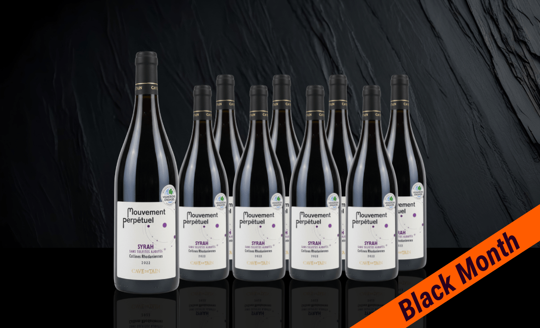 Den Sidste Flaske Rødvins Smagekasse Cave de Tain Perpétuel Mouvement Syrah 2022