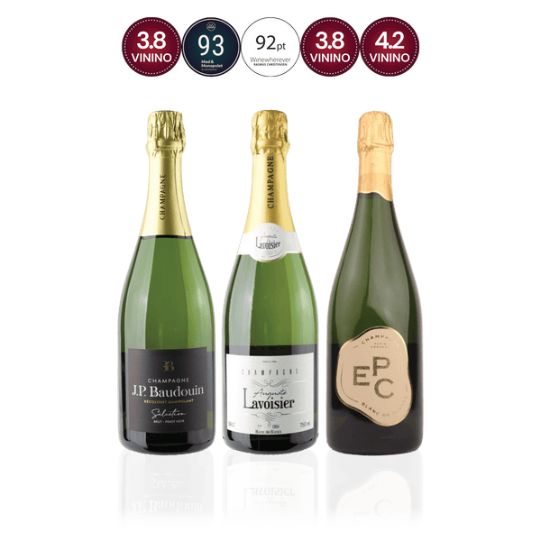 Den Sidste Flaske Mousserende Smagekasse Champagne & Prestige Bobler (3 fl.)