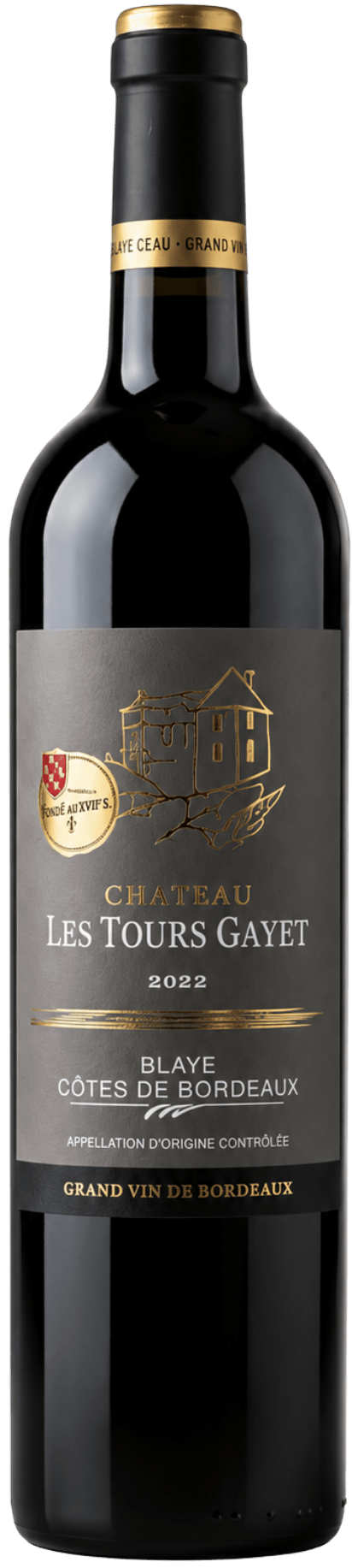Château Les Tours Gayet Rødvin Château Les Tours Gayet - Blaye Côtes de Bordeaux 2022 (WC)