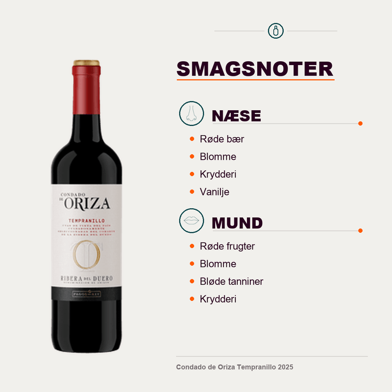 Condado de Oriza Rødvin Condado de Oriza Tempranillo 2025