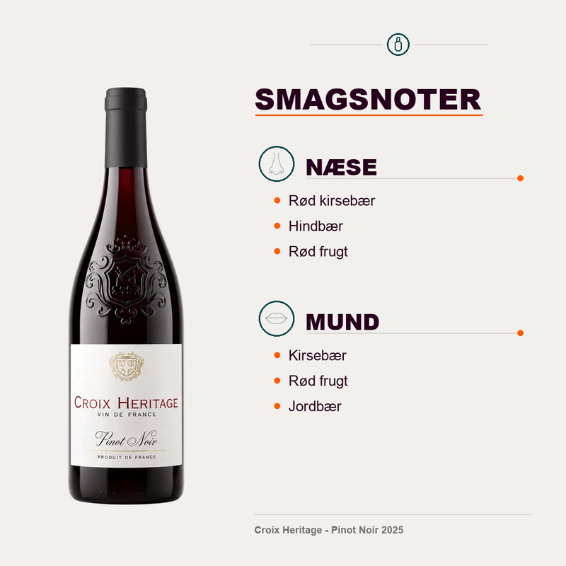 Croix Heritage Rødvin Croix Heritage - Pinot Noir 2025
