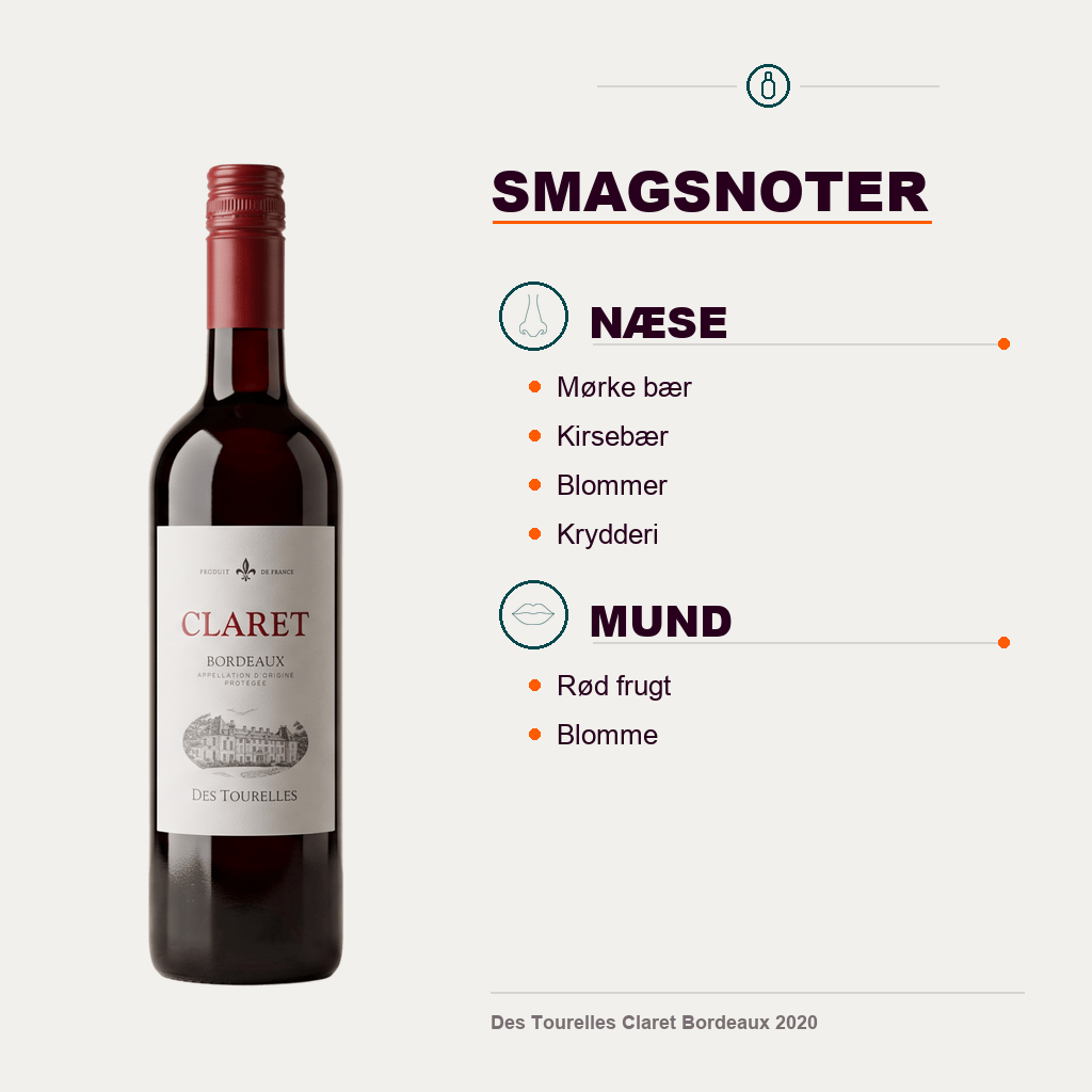 Yvon Mau Rødvin Des Tourelles Claret Bordeaux 2020