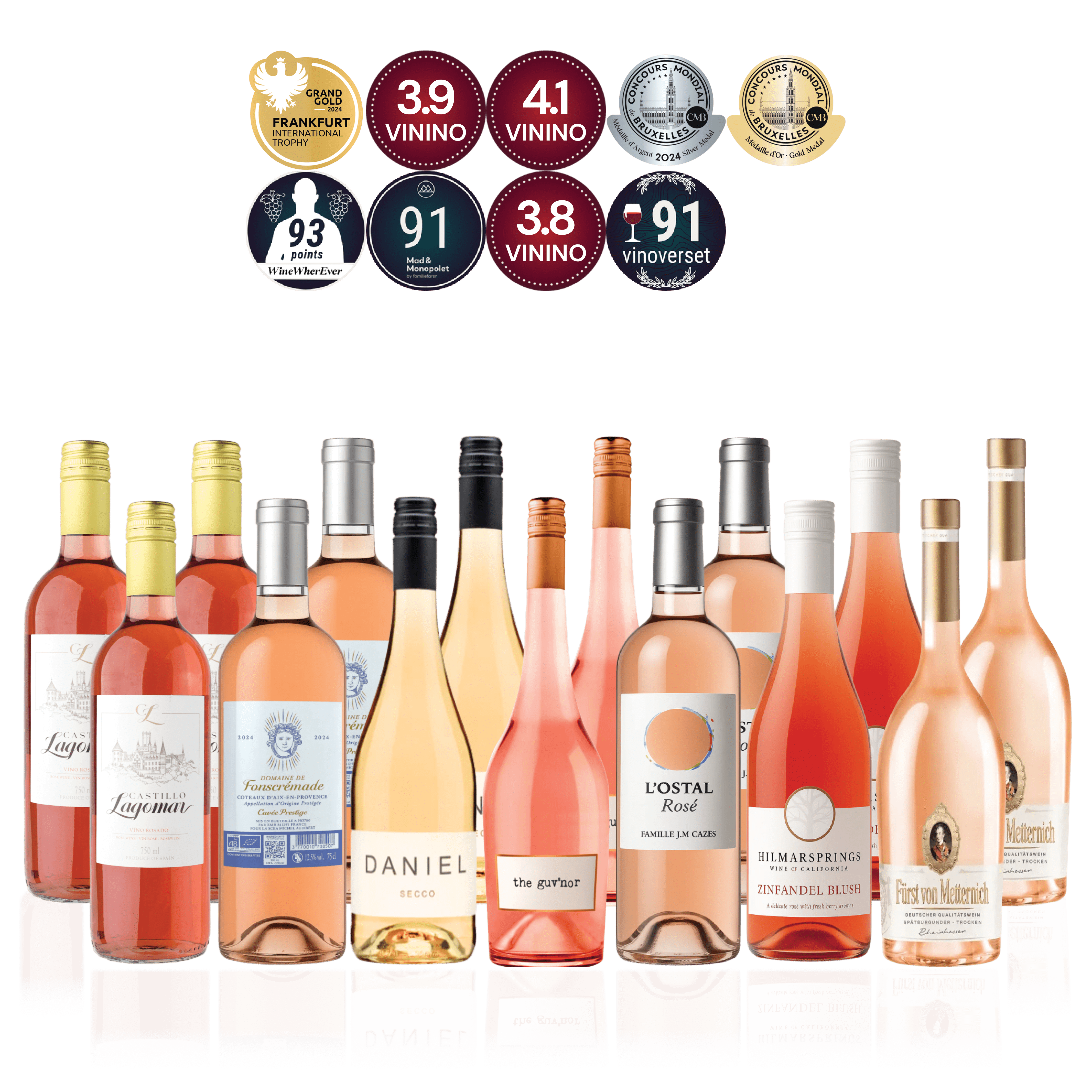 Den Sidste Flaske Rosé Smagekasse Det Vilde Rosékup (15 fl.)