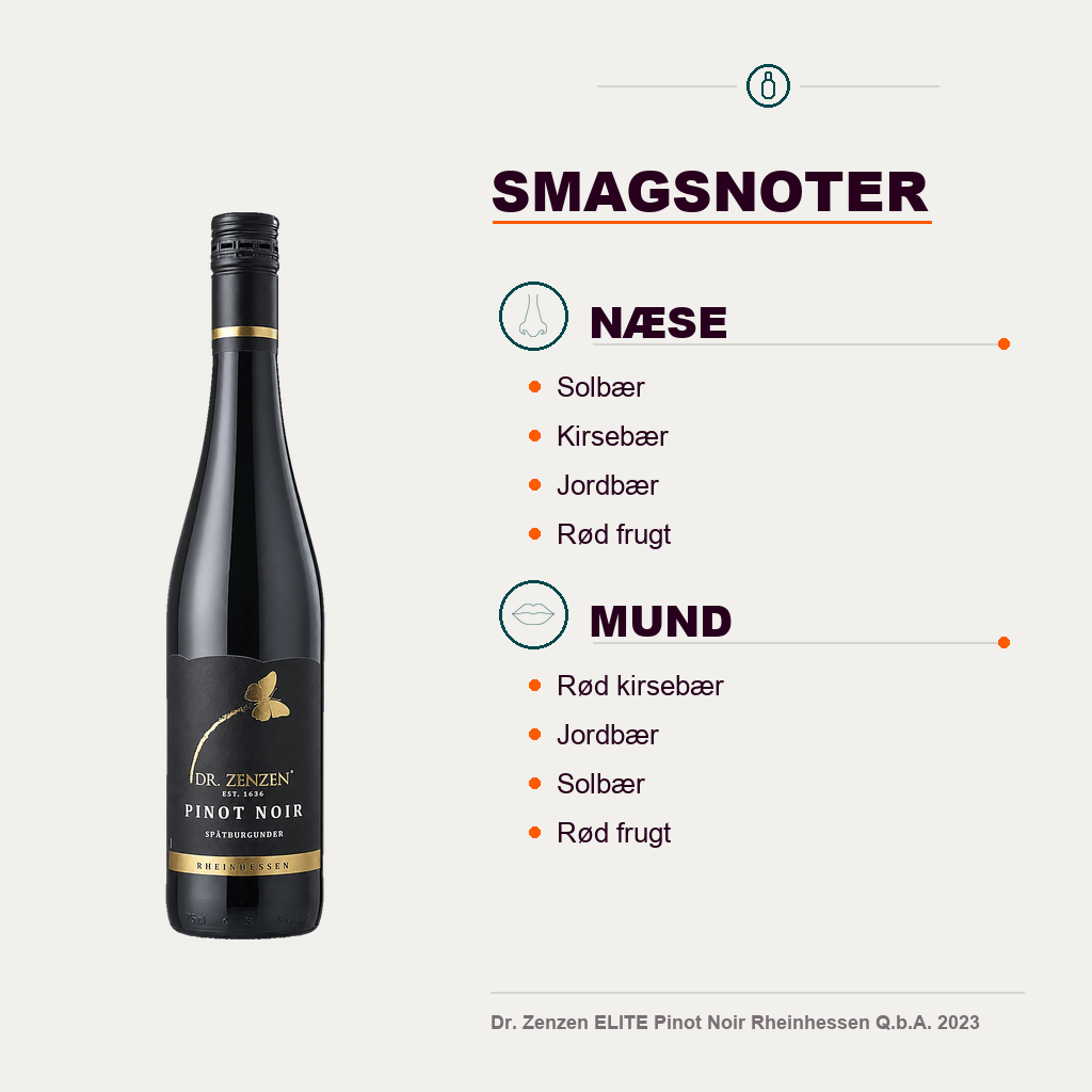 Dr. Zenzen Rødvin Dr. Zenzen ELITE Pinot Noir Rheinhessen Q.b.A. 2023