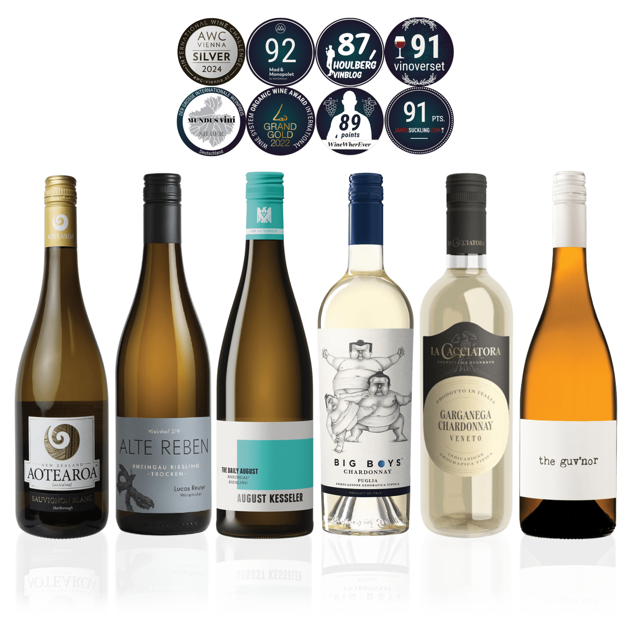 Den Sidste Flaske Smagekasse Hvide / Mid-select DSF Bestsellers
