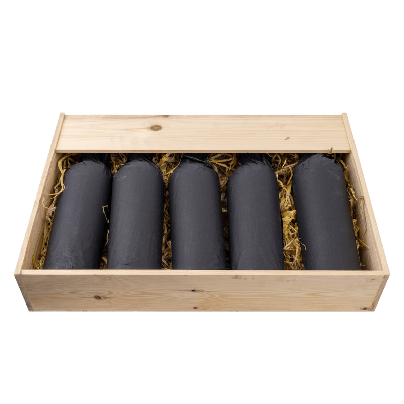 Den Sidste Flaske Vinudstyr Gaveæske i træ til 6 flasker