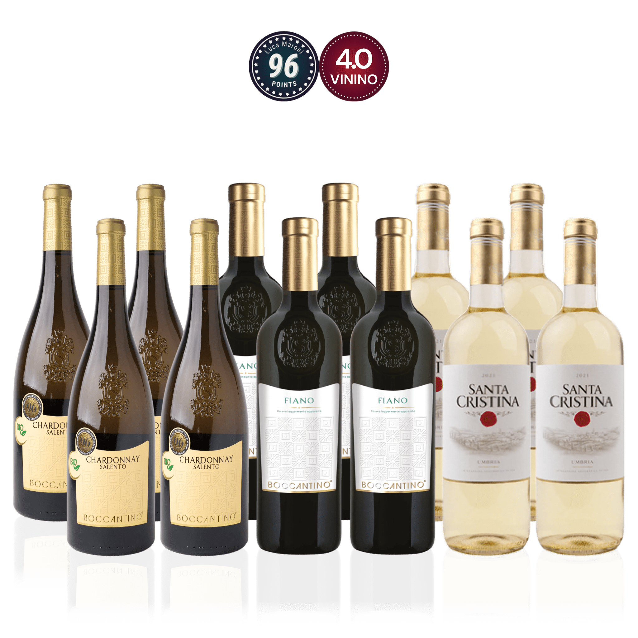 Den Sidste Flaske Hvidvins Smagekasse Hvid Italiensk Favoritkasse – Mid-select (12 fl.)