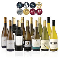 Den Sidste Flaske Hvidvins Smagekasse Hvide Bestsellers – Premium (12 fl.)
