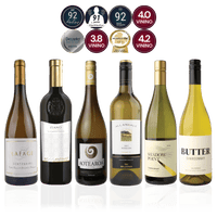 Den Sidste Flaske Hvidvins Smagekasse Hvide Bestsellers – Premium (6 fl.)