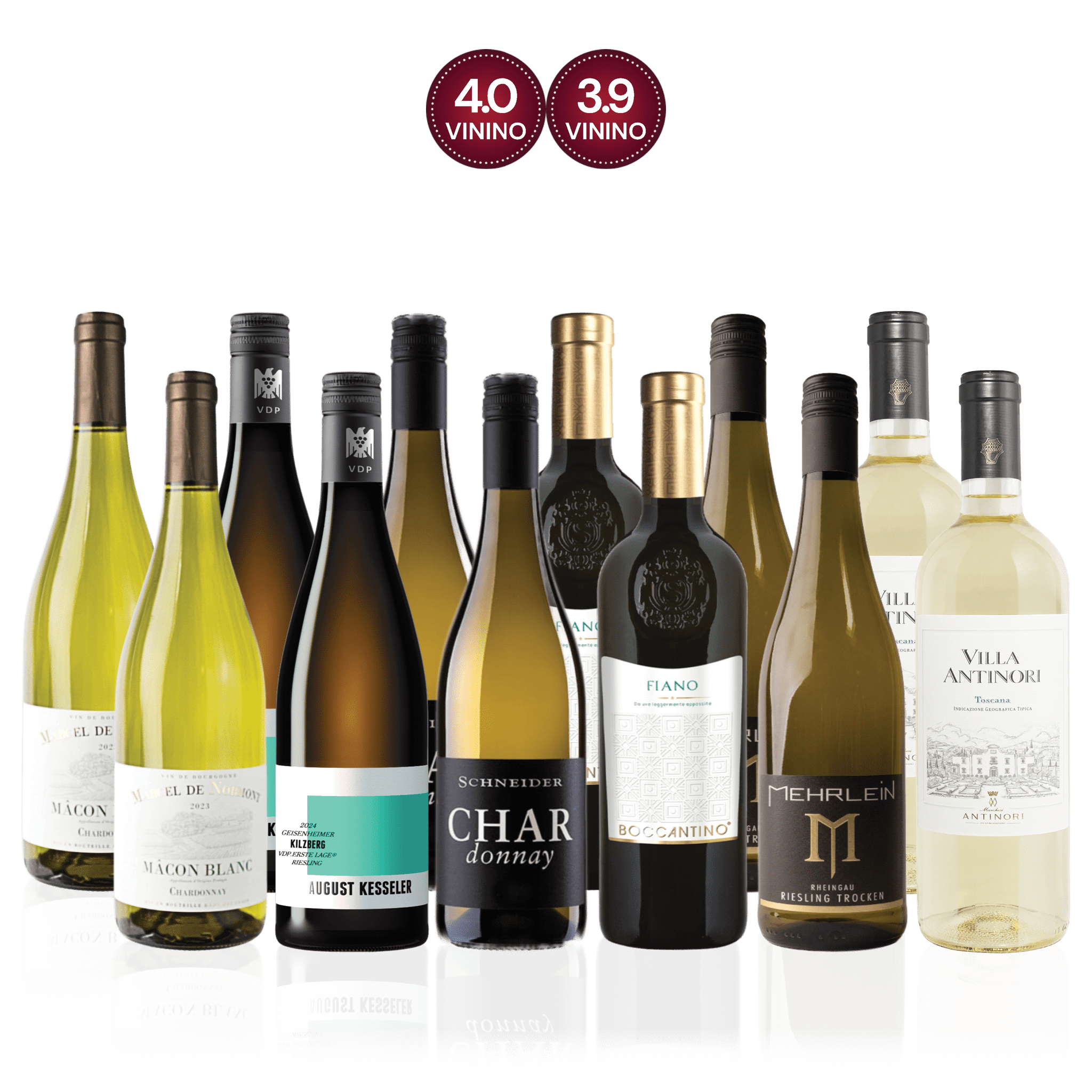 Den Sidste Flaske Hvidvins Smagekasse Hvidvin til Tapas & Småretter - Premium (12 fl.)