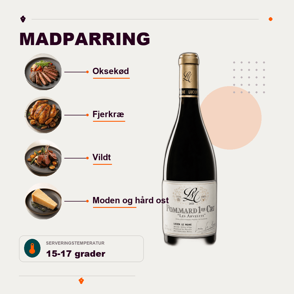 Lucien le Moine Rødvin Lucien le Moine - Pommard Les Arvelets 2022