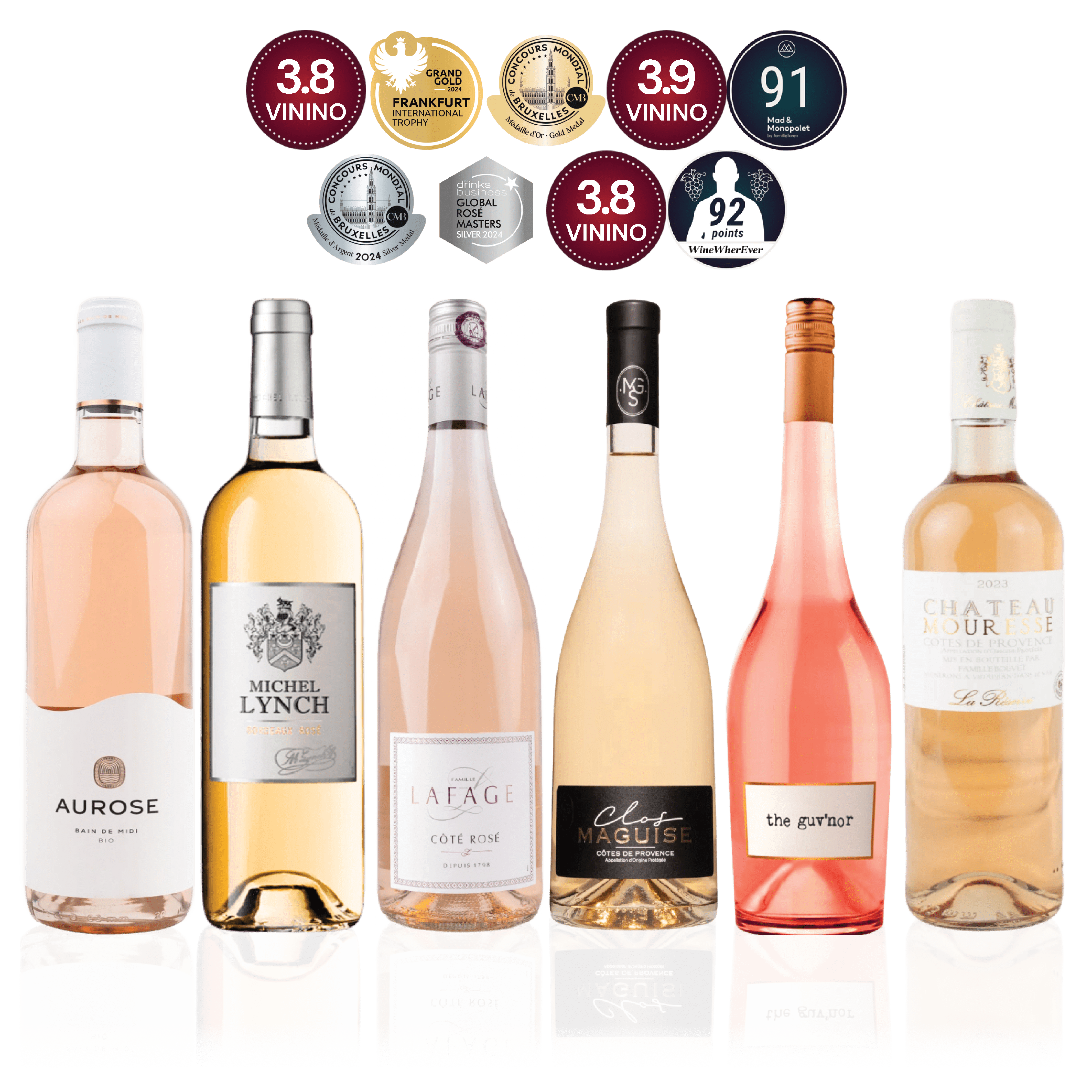 Den Sidste Flaske Rosé Smagekasse Luksus Rosé Kassen (6 fl.)