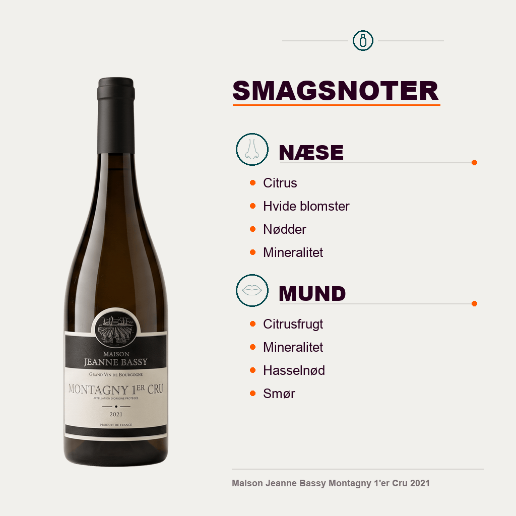 Maison Jeanne Bassy Hvidvin Maison Jeanne Bassy Montagny 1'er Cru 2021