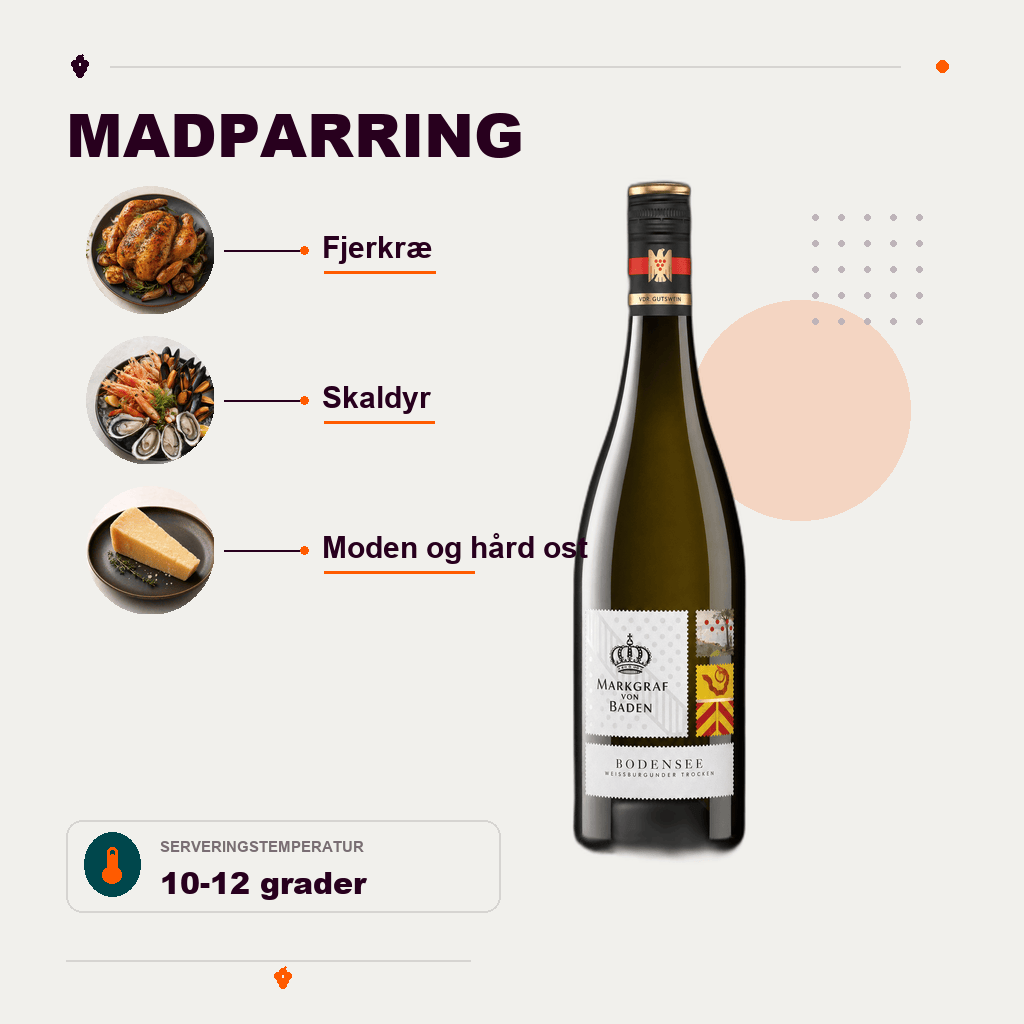 Markgraf von Baden Hvidvin Markgraf von Baden Bodensee Weißburgunder Orstwein Trocken GW 2021