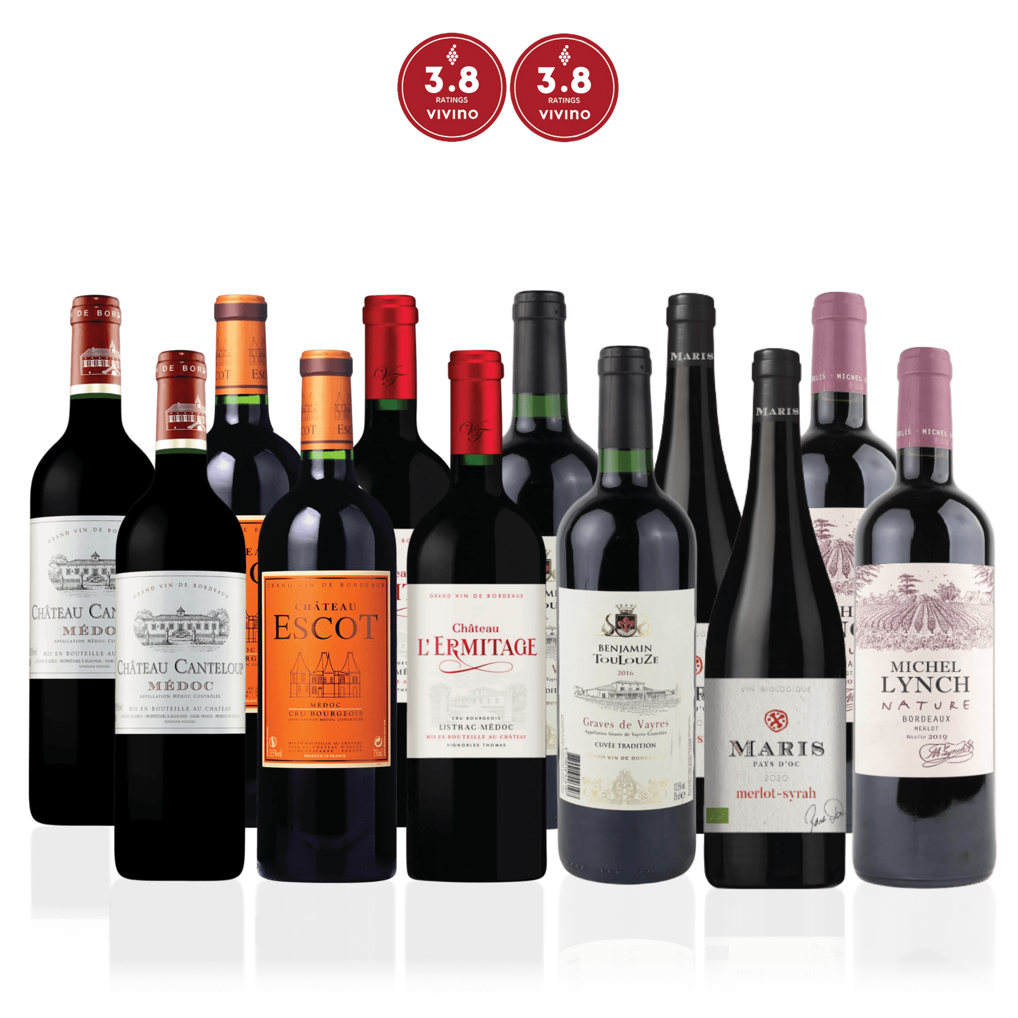 Den Sidste Flaske Rødvins Smagekasse Merlot Kassen (12 fl.)