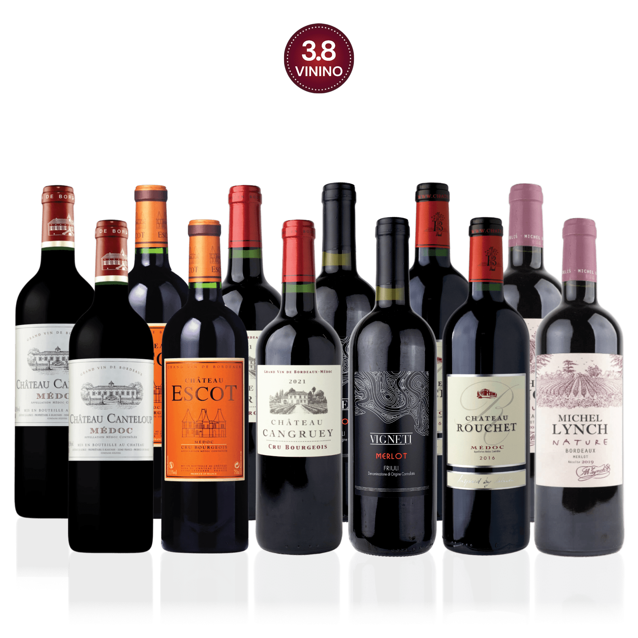 Den Sidste Flaske Rødvins Smagekasse Merlot Kassen (12 fl.)