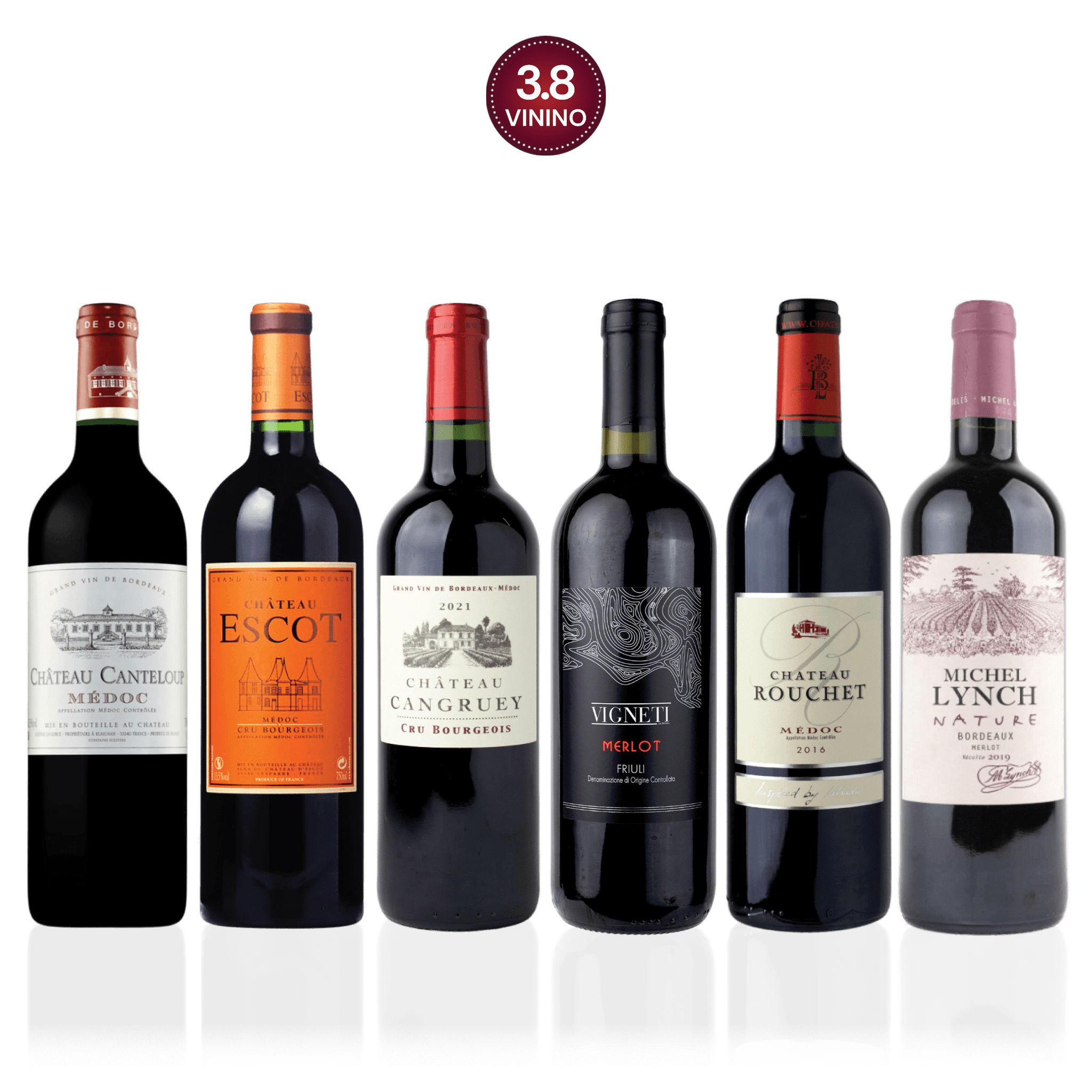 Den Sidste Flaske Rødvins Smagekasse Merlot Kassen (6 fl.)
