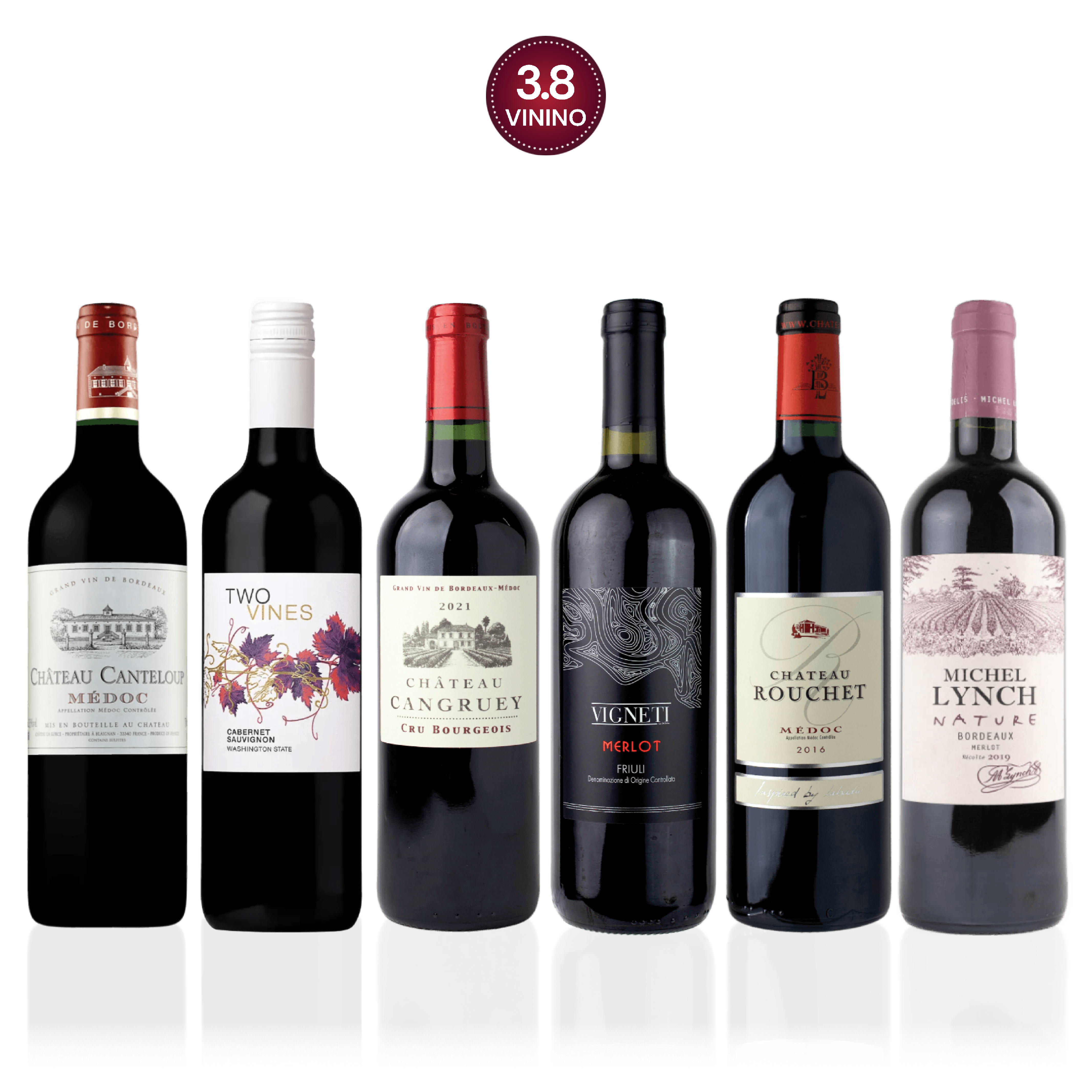 Den Sidste Flaske Rødvins Smagekasse Merlot Kassen (6 fl.)
