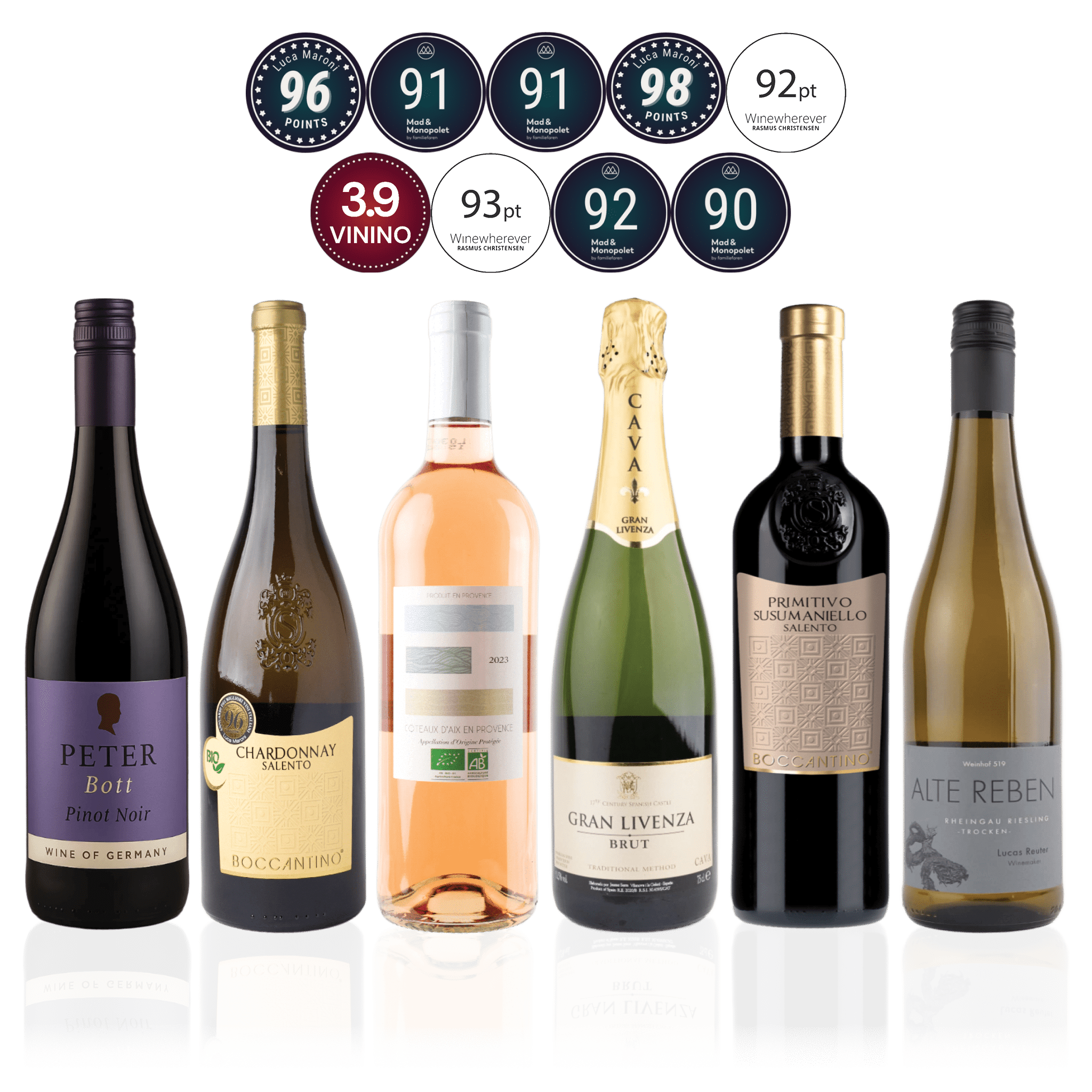 Den Sidste Flaske Mixed Smagekasse Mixed Bestsellers - Mid-select (6 fl.)
