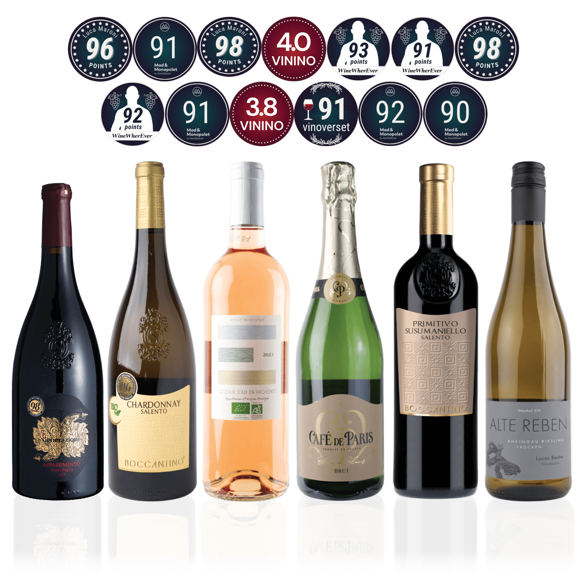 Den Sidste Flaske Mixed Smagekasse Mixed Bestsellers - Mid-select (6 fl.)
