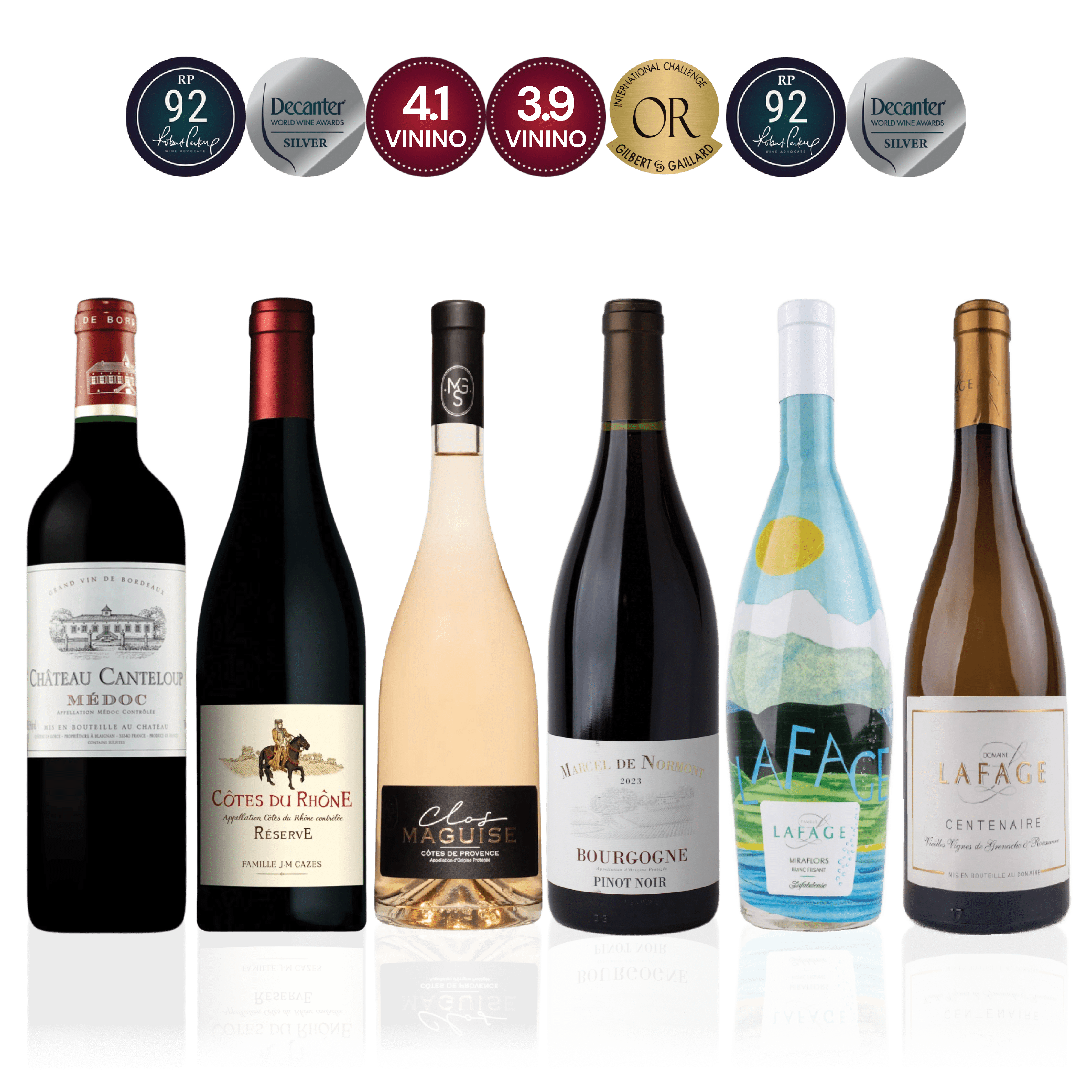 Den Sidste Flaske Mixed Smagekasse Mixed Franske Ikoner - Premium (6 fl.)
