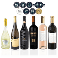 Den Sidste Flaske Mixed Smagekasse Mixed Italienske Mestervine - Premium (6 fl.)