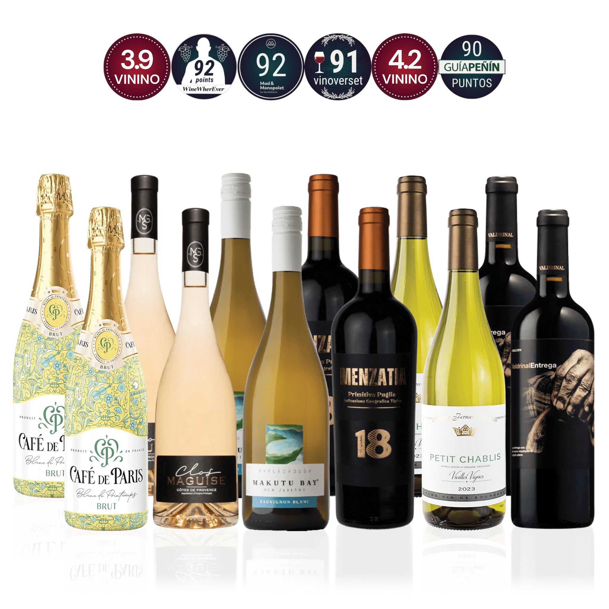 Den Sidste Flaske Mixed Smagekasse Mixed Old World vs. New World - Premium (12 fl.)