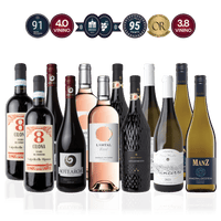 Den Sidste Flaske Mixed Smagekasse Mixed Vin til Tapas & Småretter - Premium (12 fl.)