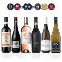 Den Sidste Flaske Mixed Smagekasse Mixed Vin til Tapas & Småretter - Premium (6 fl.)