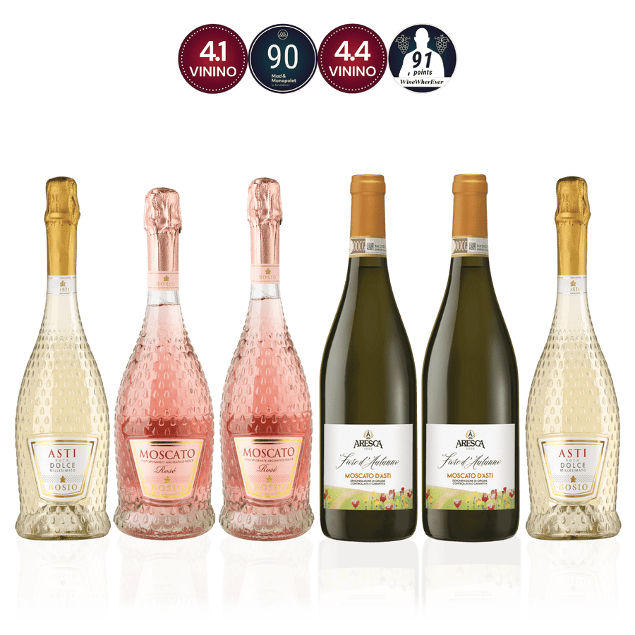 Den Sidste Flaske Mousserende Smagekasse Moscato Kassen (6 fl.)