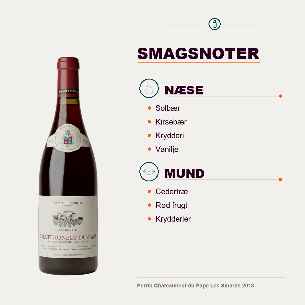 Famille Perrin Rødvin Perrin Châteauneuf du Pape Les Sinards 2018